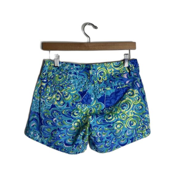 Lilly Pulitzer Shorts Womens 00 Blue Green Callahan Short Floral Print Resort - Picture 7 of 10